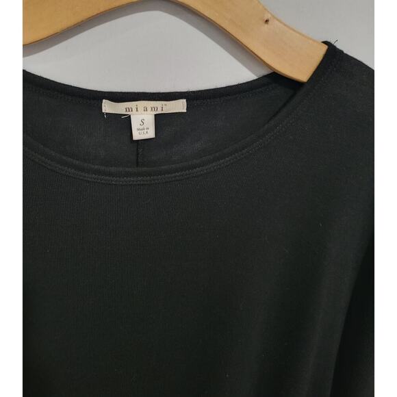 Francesca's Collection Mi Ami women's black fringe poncho blouse - small - Picture 7 of 8